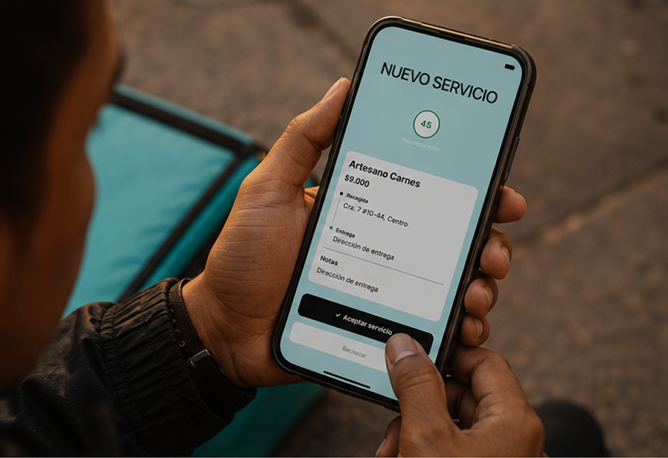 Aceptar nuevo servicio en la app YAAP